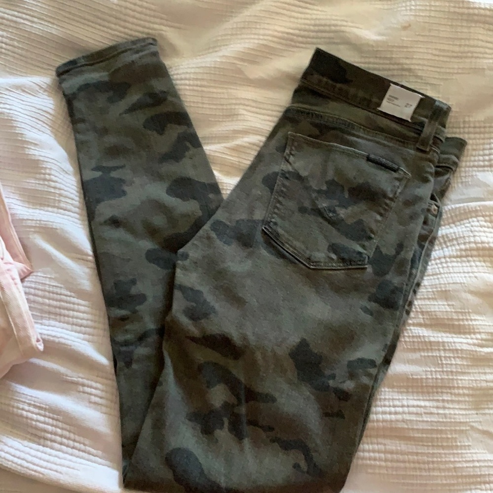 Hudson army print denim